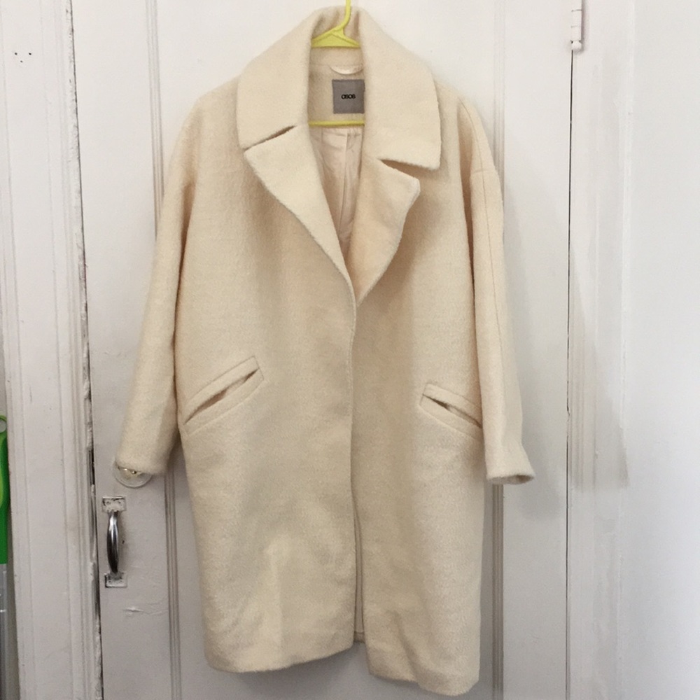 Cream/off white Asos oversize coat nwot